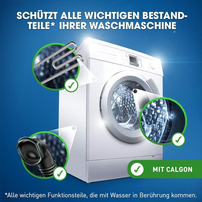 Calgon 4-in-1 Power Tabs - 77 Tabs | Water Softener Tablets for Washing Machines | Reduces Limescale Build-Up, Minimizes Residue | Helps Maintain Clean Drum and Fresh Laundry