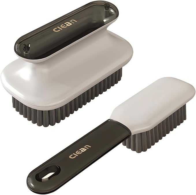 Laundry Stain Brush Household Scrub Brush Laundry Brush for Stain Removal,Soft Bristle Brush 2 Pack Stain Brush for Clothes Scrubbing Bathroom Cleaning Brush,Easy to Hold
