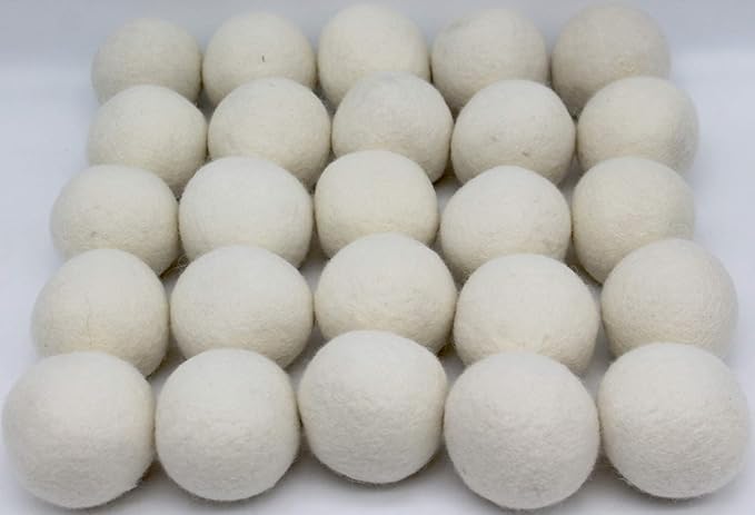 Wooland Wholesale Bulk Laundry XL Premium Wool Dryer Balls - 100% New Zealand Organic Wool Natural Fabric Softener for Sensitive Skin, Babies (150 Count)
