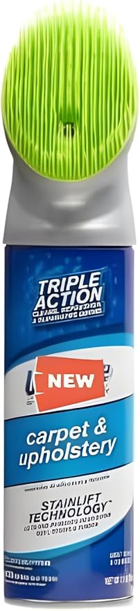 Carpet & Upholstery Foam Cleaner with Built-In Brush, Deep Cleaning Spray for Stains, Odor Removal & Fabric Refresh – 12 oz Easy-Use Foam for Home, Car Interior, Sofa & Rugs