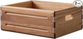 2 Pack Wooden Storage Bins of 16"x12"x6.25".Durable Open Solid Wood Box w/ Handles.Farmhouse Container Shelf Baskets. Multipurpose Home Décor Organizer Crates for Display,Pantry,Book,CD