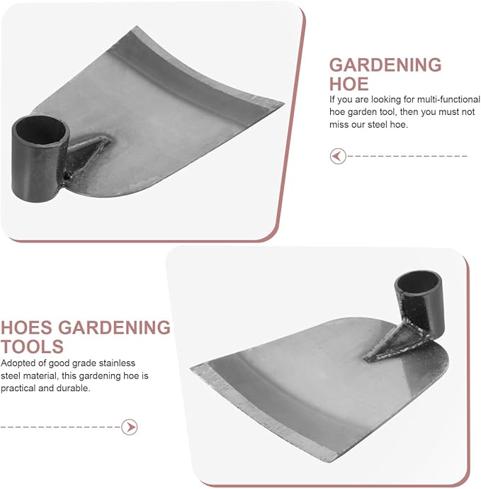 POPETPOP Stainless Steel Gardening Hoe - Handheld Farm Tool for Weeding Digging Soil Loosening and Transplanting - Compact Durable Garden Tool for Home and Outdoor Use