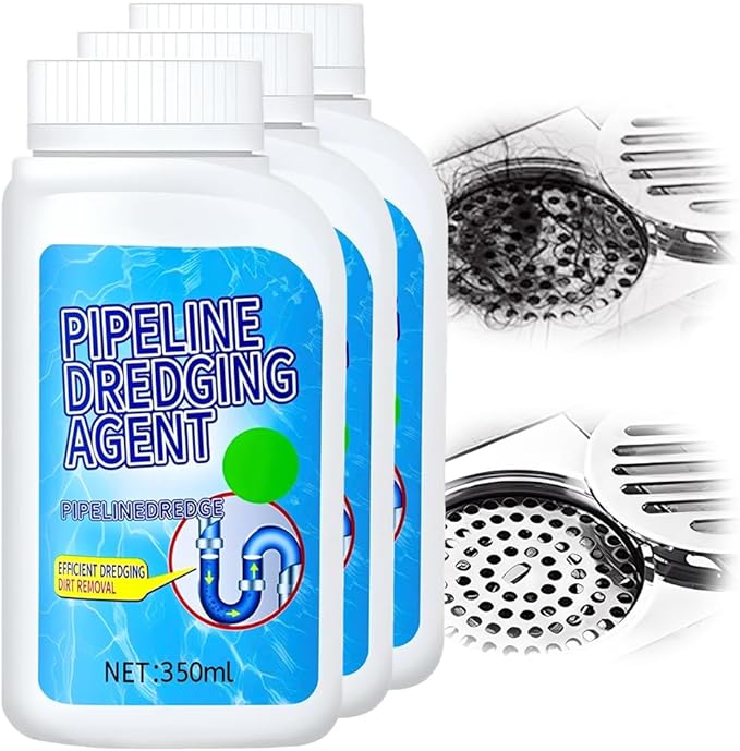 Pipeline Dredging Agent, 2025 New Powerful Powerful Pipe Dredging Agent for Bathroom Kitchen Sink And Drain Cleaner (3PCS)