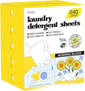 Soulink Laundry Detergent Sheets, 240 Loads - Eco-Friendly, Plant-Based, Hypoallergenic, No Plastic Jug (Morning Bloom Scent)