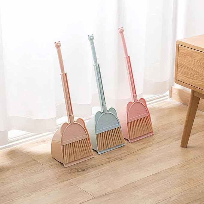 Children Small Broom and Dustpan Set Learning Sweeping Tool Broom