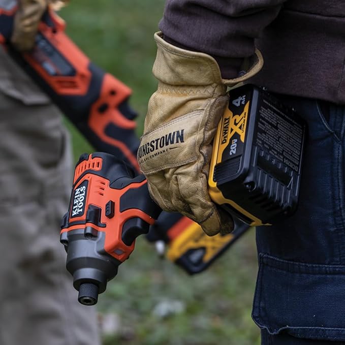 Klein Tools BAT20CD1 1/4-Inch 20V Battery-Operated Impact Driver Kit, Compact Design for Excellent Control in Tight Spaces
