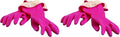 Casabella Premium Waterblock Reusable Household Cleaning Gloves, Medium, Pink (Pack of 2)