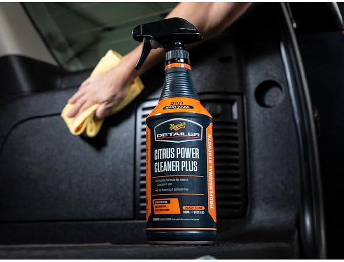 Meguiar's D107 Citrus Power Cleaner Plus, DRTU10732, All-Purpose Cleaner Car Interior Cleaner, Low-Foaming Interior Car Cleaner Removes Grease, Grime, and Stains - 32 oz Spray Bottle