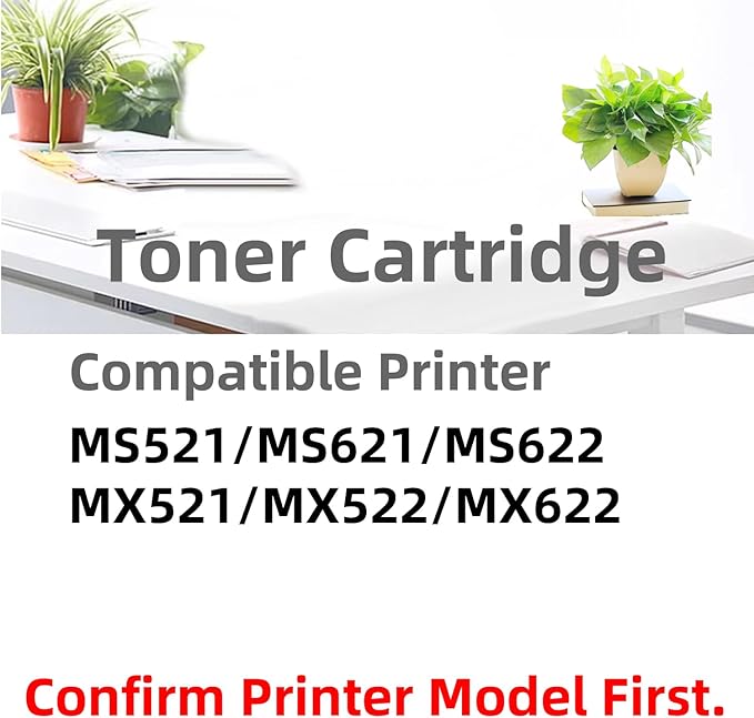 56F1U00 56F1U0E High Yield Toner Cartridge Replacement for Lexmark 56F0UA0 56F2U0E 56F3U00 56F4U00 56F5U00 56F6U00 ONLY for MS521 MX521 MX522 MS621 MS622 MX622 Laser Printer 25000 Pages 1 Pack