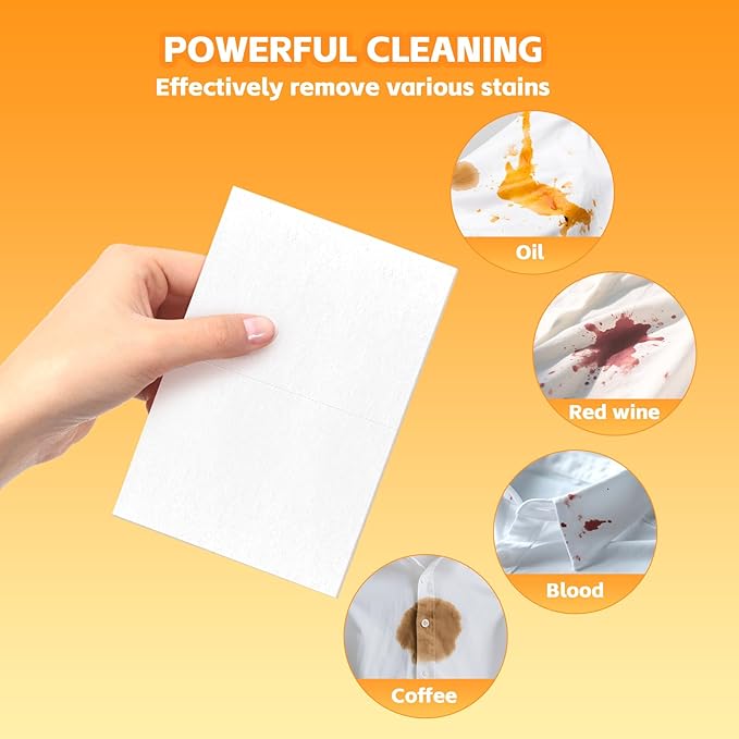 Laundry Detergent Sheets - 4 New Scented 128 Loads Travel Laundry Sheets for Dorm,College,Home,Hotel,Apartment,Camping,Ruise,Road Trip,Beach Vacation,Small Space,Family School Travel Essentials