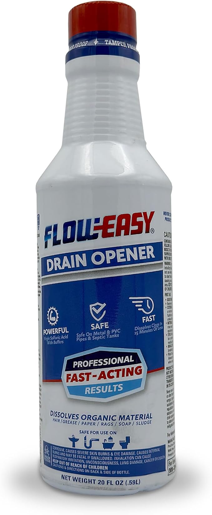 PROLINE Chemical & Plastics FE20 Drain Opener, 20 oz