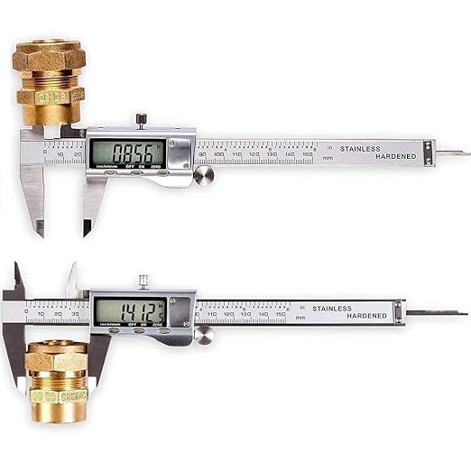 Digital Caliper, IP54 Waterproof Stainless Steel Caliper Measuring Tool, Vernier Caliper with Huge LCD Screen, Auto - Off Feature, Inch and Millimeter Conversion (6 Inch /150 mm)