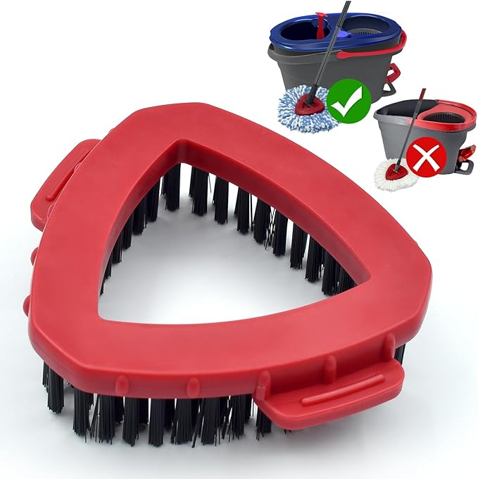 Scrub Brush Mop Head Replacement for O Cedar RinseClean 2 Tank System Spin Mop Head Base,Scrubber Mop Brush Head for Ocedar Mop Scrub Brush Head Hard Bristle Scrub Brush Floor Cleaning, Not for 1 Tank