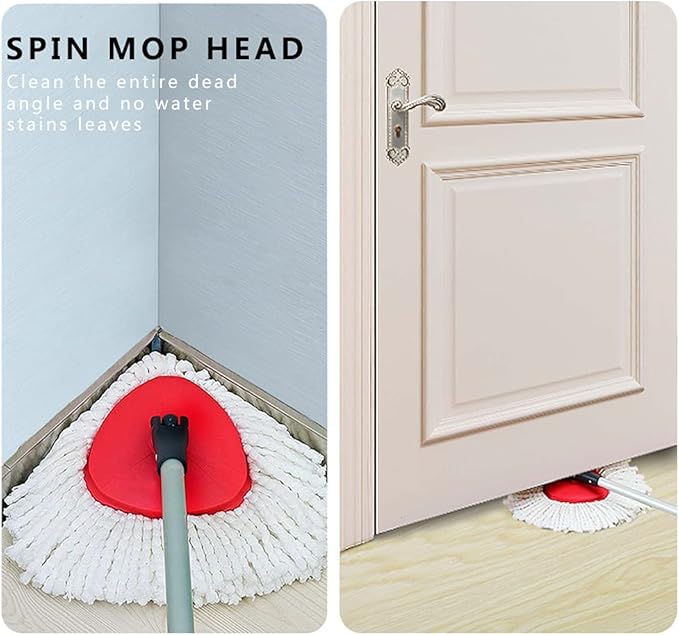 10-Pack Spin Mop Replacement Heads, 100% Microfiber Spin Mop Refills Heads,360°Micro Replacement Mop Head for Easy House Cleaning Floor Mopping,White