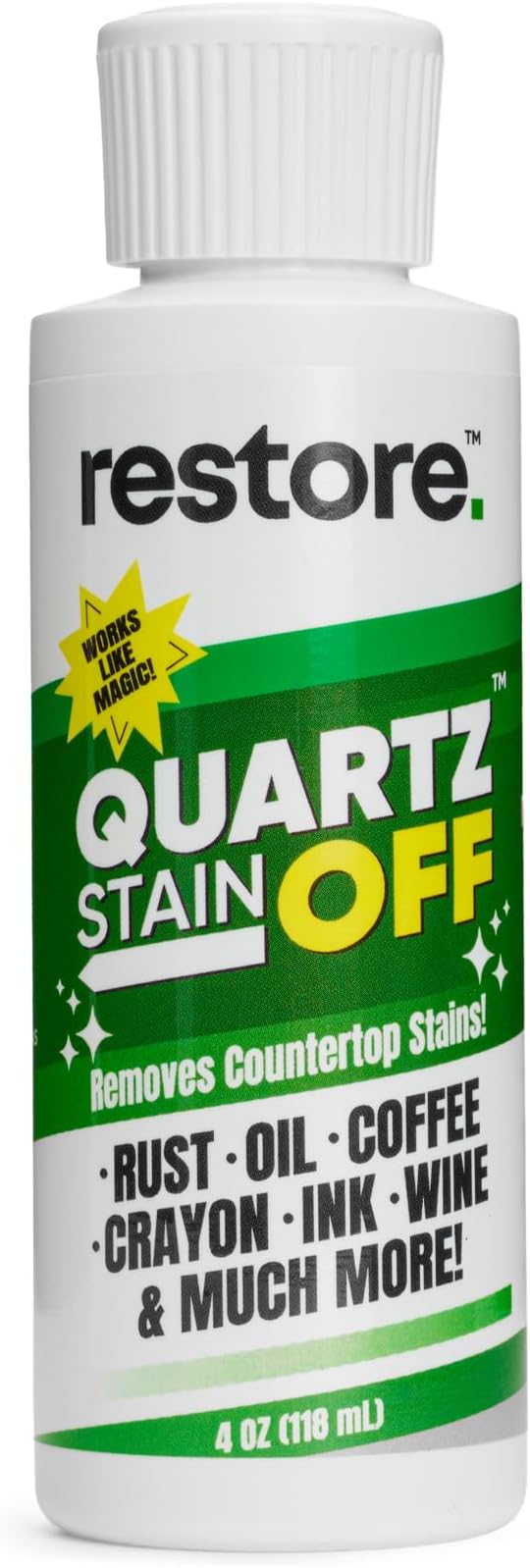 Quartz Stain Off – Quartz Countertop Stain Remover Cream & Deep Cleaner | Removes Coffee, Water, Grease & Food Stains | Non-Abrasive, Scratch-Free