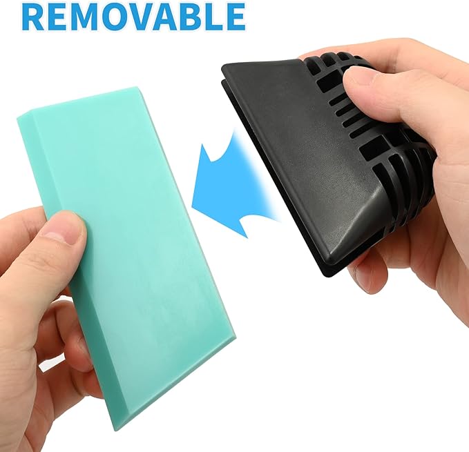 EHDIS Window Tint Tool 5-inch Rubber Window Squeegee 2PCS Non-Slip Handy Tint Squeegee for Window Tinting,Vinyl WrapApplicator Household Shower,Mirror,Glass Window Cleaning Water Wiper Turbo Scraper