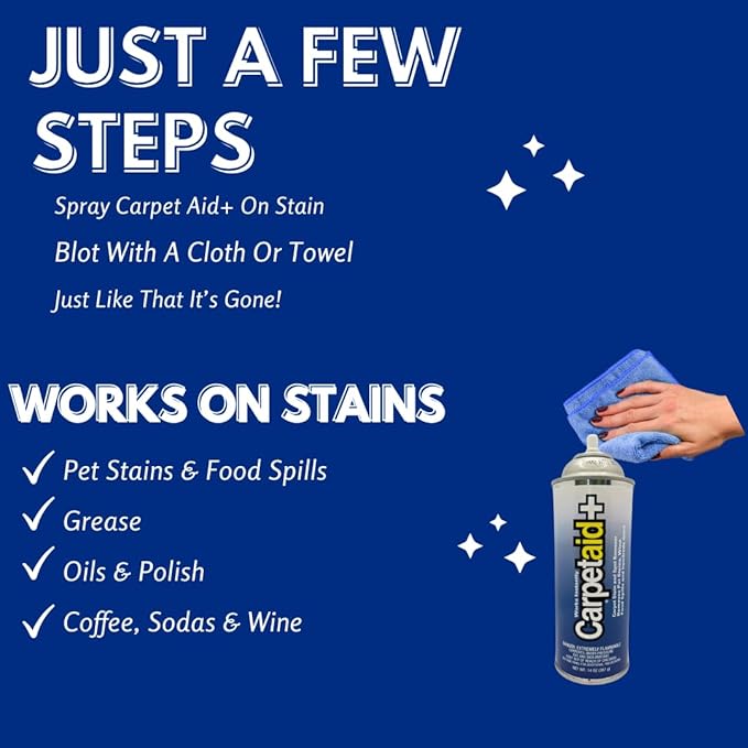 Professional Carpet Spot & Stain Remover – Removes Pet Stains, Coffee, Grease, Ink, & More – pH-Balanced Formula – 14 oz Can (1)