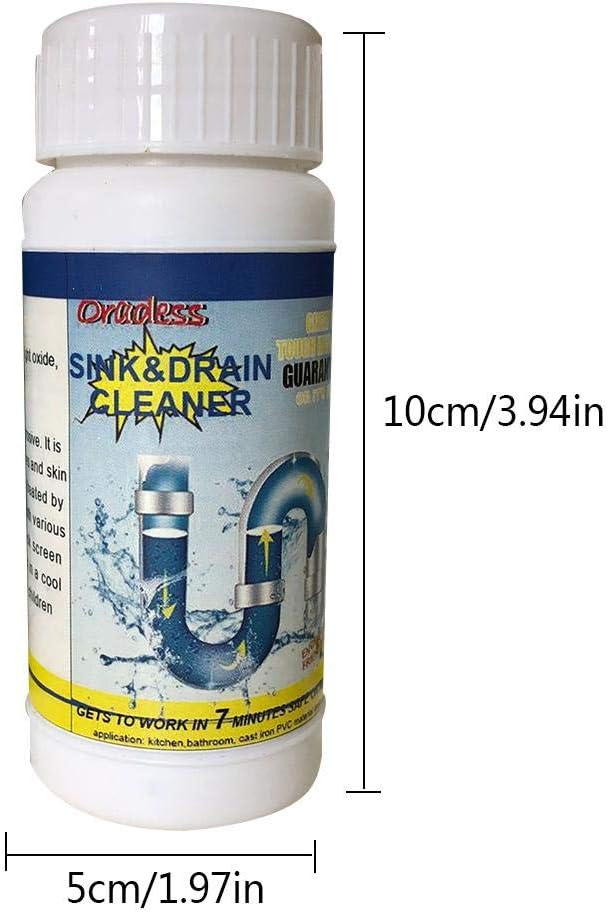 Pipe Dredge Deodorant, Powerful Sink Drain Cleaner Pipe Dredging Agent Sewer Toilet Dredge Powder Cleanser Dredge Agent for Kitchen Toilet Pipeline Quick Cleaning Tool