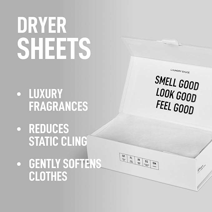 Laundry Sauce - Laundry Dryer Sheets (Siberian Pine), Luxury Fragrance, Contains Essential Oils, Softens Fabric, Removes Static Cling, Eco-Friendly Packaging, Travel Friendly, 69 Count