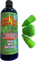 Green Piece® Glass Cleaner 16 oz Bottle with Set of 3 Silicone Plugs (Made in USA) - Excellent for Scent Proofing and Cleaning