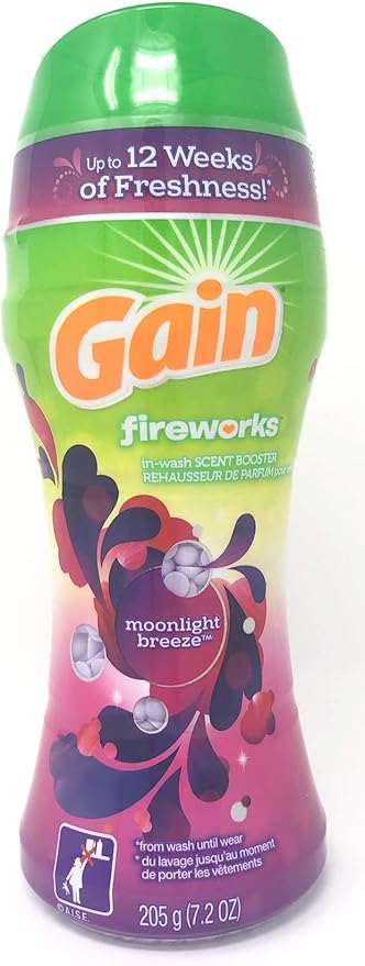 Gain Fireworks in-Wash Scent Booster Beads, Moonlight Breeze, 7.2 oz (Pack of 2)