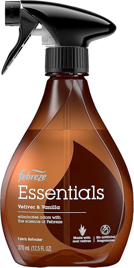 Febreze Essentials Fabric Refresher, Vetiver & Vanilla 12.5 oz (Pack of 2)