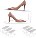 CiBiZi Shoe Slots Organizer 6Pack Metal Shoe Stackers for a Pair of Shoes Display Shelf Shoe Holder Shoe Storage Closet Organizers Shoe Space Saver Organizador de Zapatos White