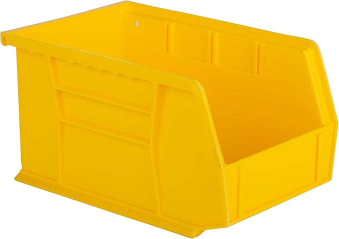 Hudson Exchange 9-1/2" x 6" x 5" (6 Pack) Plastic Stackable Storage Bin and Hanging Container, Yellow