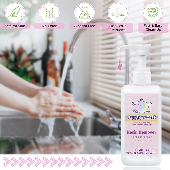 FUNSHOWCASE Epoxy Resin Remover 12oz Supplies Cleaner and Hand Soap