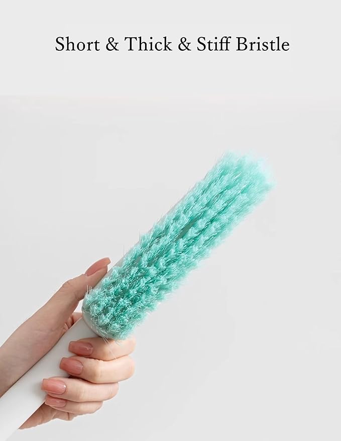 Small Hand Broom and Dustpan Set, Thick Stiff Brush Bristle, Little Dust Pan with Lint Removal Teeth,11", Portable, Compact