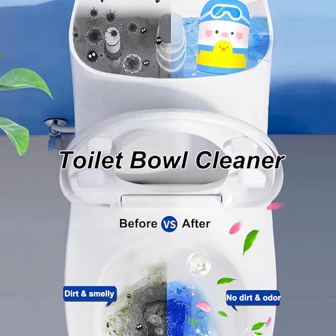 Toilet Bowl Cleaner, 3 Pack Automatic Toilet Cleaner Bottle, Long-Lasting Deep Cleaning & Deodorized, Blue Ocean Scent