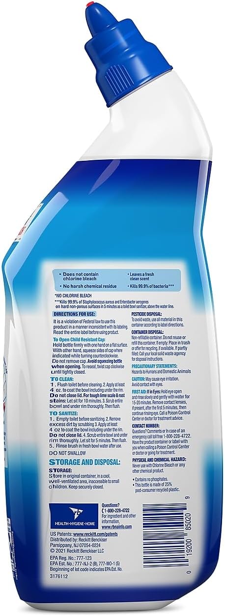 Lysol Toilet Bowl Cleaner, Ocean Fresh, 24 oz., 9/Carton