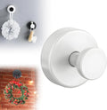 Suction Cup Hooks for Wreaths on Glass, 2025 New No Drill Suction Cup Hooks for Shower, Wreath Hanger Holder for Front Door, Upgraded Towel Hooks for Window Bathroom Mirrors (1, White)