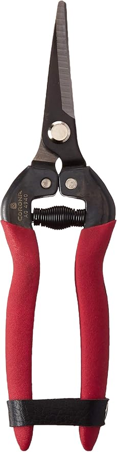 Corona Tools Long Curved Snips – 1.75″ Tempered Steel Precision Garden Shears for Fruit, Herbs, Flowers & Vineyard Use