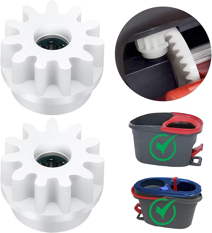 Pedal Bearing Replacement Compatible with O Cedar Mop Bucket, One Way Clutch Gear Sprockets Repair Spin Mop and Bucket, Mop Gears, 2 Packs
