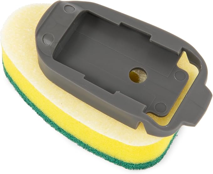 Smilyeez No-Plastic Heavy Duty Green Sponge Refill for Scotch-Brite's Dishwand Refill 10 Pack with Adapter…