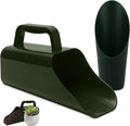 Garden Soil Scoop, 2-in-1 Multi-Function Plastic Spoon Soil Shovel Wear Resistant Digging Tool Cultivation Potting Scoop with Mini Scoop for Digging Up or Transporting