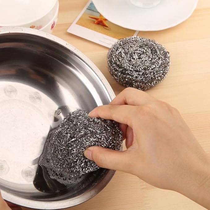 12Pcs Stainless Steel Cleaning Ball for Cleaning Dishes, Pans, Pots, Ovens, Grills, Sinks - Stainless Steel Wire Ball Kitchen