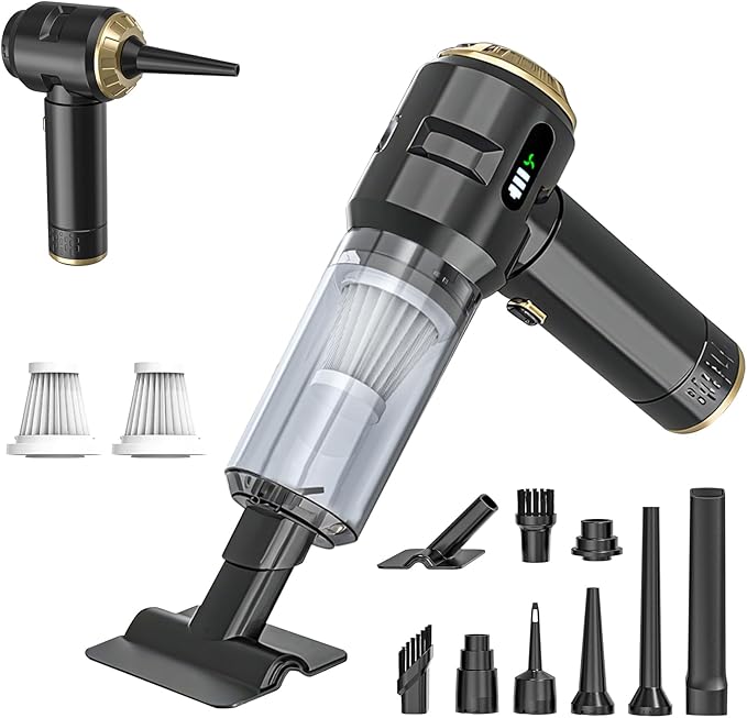 Handheld Vacuum Cleaner Cordless, 23000Pa Powerful Car Mini Vacuum Cleaner, Rechargeable Portable Lightweight dust Catcher for Home Car Carpet Stairs Pet Hair Deep Cleaning