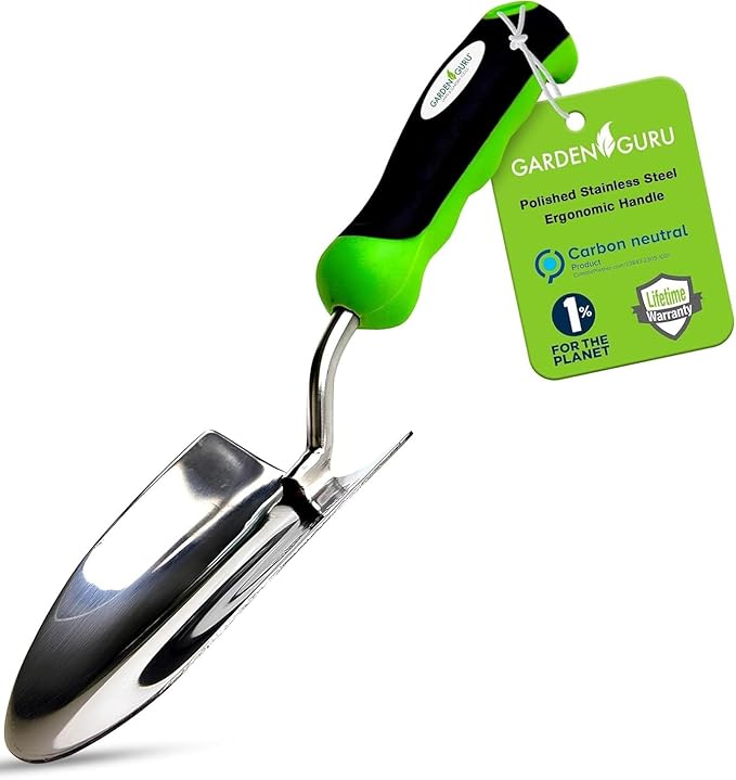 Garden Guru Heavy Duty Garden Trowel Hand Shovel for Gardening - Strong Stainless Steel - Rust Resistant - Ergonomic Grip - for Soil Digging Planting Transplanting Weeding - 1 Case (50 Pcs)