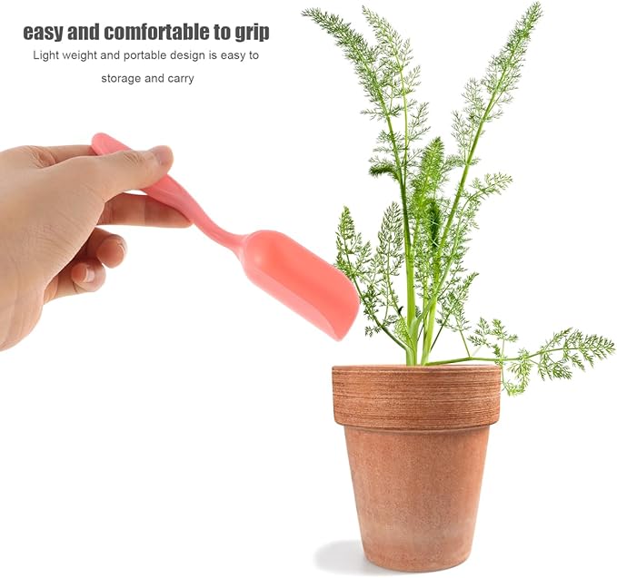 60Pcs Plastic Garden Shovel Soil Scoop: Mini Gardening Shovels Hand Trowel Rake Planting Digger Spade for Kids Outdoor Indoor Yard Digging Transplanting, Random Color