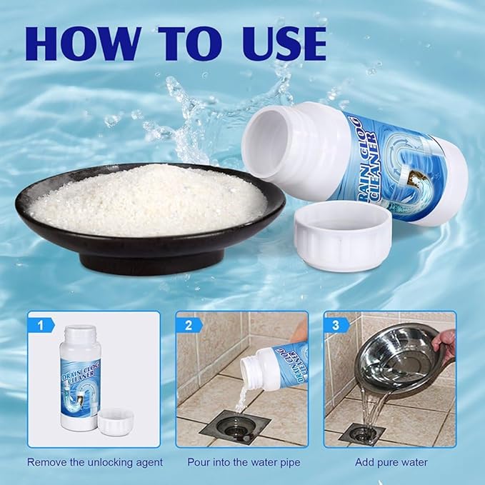 2Pack Sink Drain Cleaner Tool - Upgraded Powerful Pipe Unclogging Agent for Kitchen, Bathroom & Sewer Cleaning
