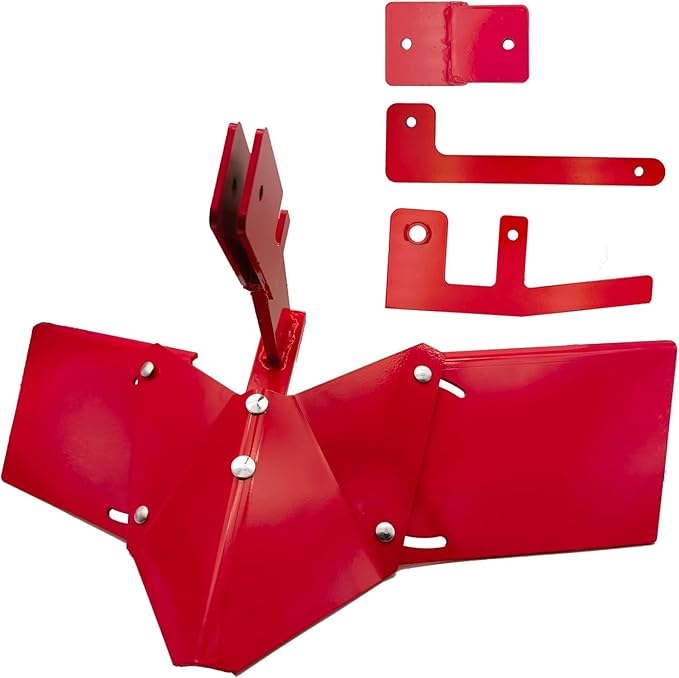 15683 Hiller-Furrower Kit Rear Tine Rototillers for Earthquake, Husqvarna, Southland, Powermate, Troy-Bilt and Cub Cadet Rear Tine Rototillers, Adjustable Wing, Three Kinds of Connection Red