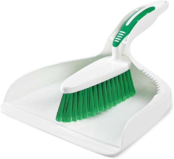 Libman 95 Dust Pan and Brush Set with Ergonomic Handle