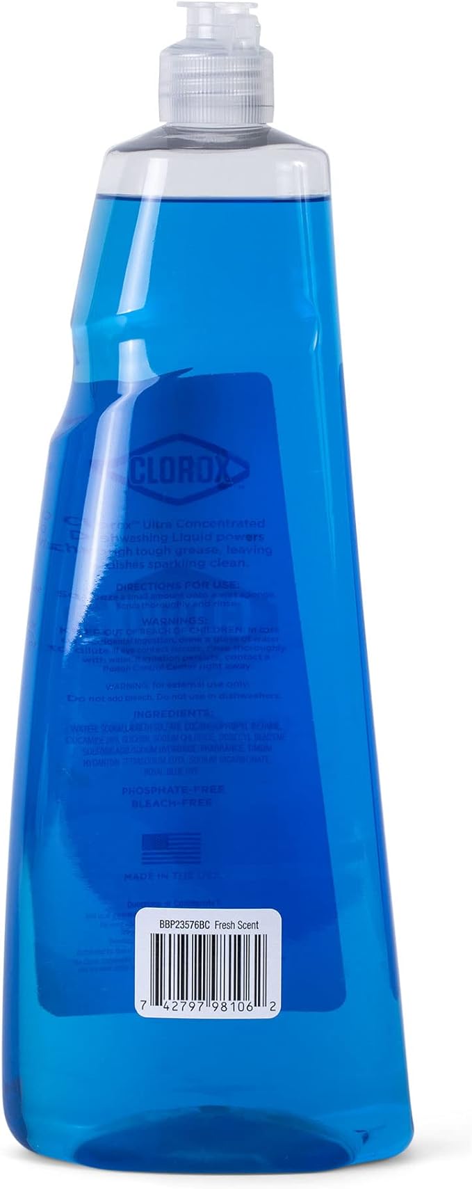 Clorox Ultra Concentrated Liquid Dish Soap with OXI, Fresh Scent - Dishwashing Detergent, Bleach-Free Formula Powers Through Grease, 40 Fl Oz - 6 Pack