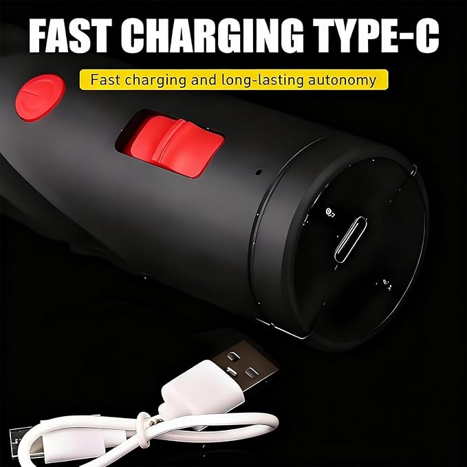 Cordless Electric Screwdriver Rechargeable, Portable Automatic Home Repair Tool Kit with 12pcs Bits and USB Cable, Electric Screwdriver Sets