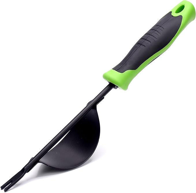 Weeding Tool, Heavy-Duty Weeder, Leverage Design Weed Puller Tool Removal and Deep Digging, Ergonomic Handle and Two-Pronged V-Shaped Fork