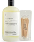 Session Goods Glass Cleaning Solution 16Oz (Scented) - Glass Pipe Cleaner with Cotton Swabs, Water Pipe Cleaner Cleans Metal, Silicone, Ceramic, & Resin Remover, Destroy Wax, Oil & Stinky Debris