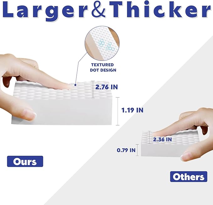 30 Pack 4X Density Magic Melamine Sponge Eraser, GRS Certified Cleaning Sponge Extra Durable & Long Lasting, Stovetop Cooktop Cleaner Sponge for Kitchen Glass Marble