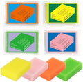 SunSun Sponge Kitchen Sponges, Made in Japan All Surface Scratch-Free Odor Resistant Durable Long-Lasting Sponge for Dishwashing, Pastel Color, 4 Count
